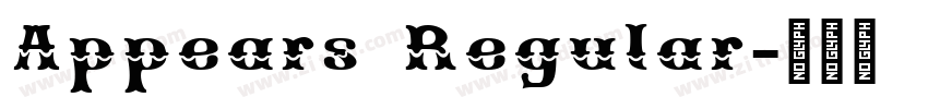Appears Regular字体转换